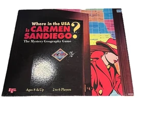 Where in the USA is Carmen Sandiego? Board Game Complete University Games 1993 - Picture 1 of 6