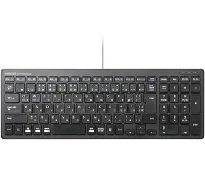 ELECOM Keyboard Wired Pantograph Compact keyboard Black TK-FCP097BK 508g Japan - Zdjęcie 1 z 6