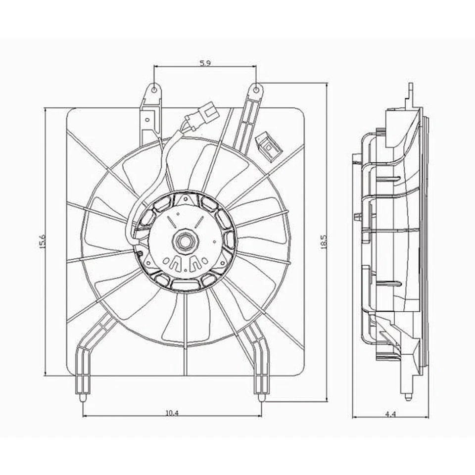 Conjunto de ventilador condensador aire acondicionado de repuesto nuevo AC3113108 compatible con Acura TSX 2004-2008 Foto 1 de 1
