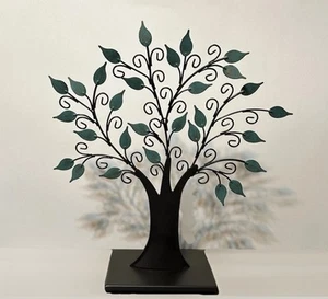Hallmark 2003 albero genealogico marrone metallo foglie verdi portafoto 16” T x 14,5” W - Foto 1 di 10