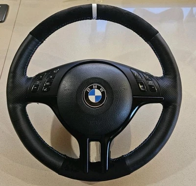 Volante Bmw E46 Sport Alcantara E Pelle, Serie 3 Tutti I Modelli  - Immagine 1 di 4