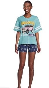 Ford Official Licensed/Hybrid Womens Size L 12-14 T-Shirt (only) Blue BRONCO NWT - Picture 1 of 8