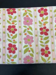 Cannon Royal Family Featherlite Twin Flat Sheet Mod Pink Flowers 72” X 104” - Picture 1 of 8