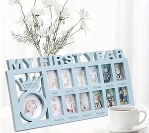 Bilderrahmen Mein erstes Jahr Baby  Geburt Fotorahmen Bilderstrecke - Bild 1 von 4