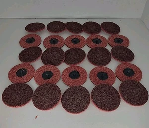25PC 3" Medium Surface Conditioning Disc Roll Lock Die Grinder Drill Sanding - Picture 1 of 4