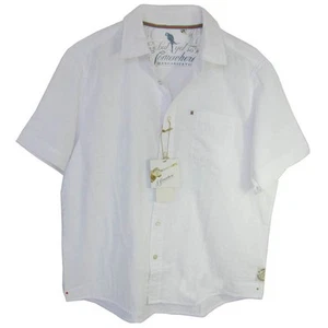 St. Somewhere Margaritaville Hombre ' Ss Vintage ' con Botón,Lil' Fishy Blanco,M - Picture 1 of 2