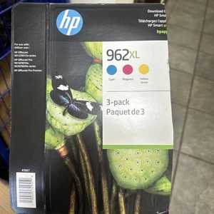 New Genuine HP 962XL Cyan Magenta Yellow set Ink Cartridges Exp 12/26 - Afbeelding 1 van 2