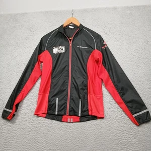 Brooks Running Women's Small Black Red Full Zip Jacket DC Running Club - Picture 1 of 5