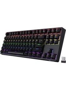 RK ROYAL KLUDGE RK SINK87G RGB Wireless Mechanical Keyboard  White - Picture 1 of 5