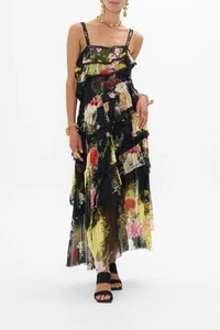 CAMILLA Adorned In Alexandria Asymmetric Spliced Lace Dress Size M RRP $1199 - Picture 1 of 6