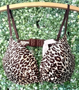 Neu mit Etikett Victoria's Secret LEOPARD VINTAGE BH 36B Push-up Twist vorne sehr sexy - Bild 1 von 6