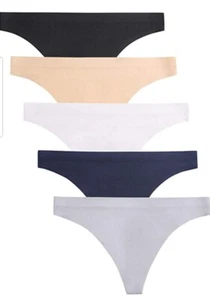 VOENXE Womens Seamless Underwear Breathable Soft Stretch Thong Panties. Size M - Picture 1 of 12
