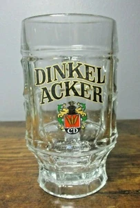TAZZA BIRRA tedesca vintage "DINKEL ACKER" vetro trasparente - Foto 1 di 3