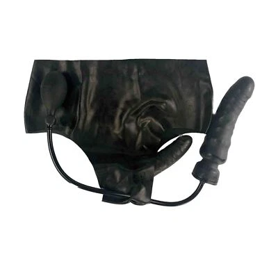 Latex Briefs Black With Stick Inflatable and Stick Black Panties Fetish SM - Image 1 of 4