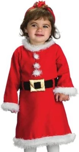 Santa Girl Mrs. Claus Elf Christmas Fancy Dress Up Halloween Baby Child Costume - Picture 1 of 4