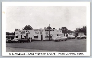 Paris Landing Tennessee Lake View Grocery Cafe Coca-Cola Gas Fish Bait Postcard - Bild 1 von 2