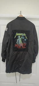 H&M Metallica And Justice For All Mens Medium Black Jacket  Long NEW  - Picture 1 of 7