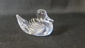 RETIRED WATERFORD CRYSTAL DUCK PAPERWEIGHT No. 2 -  5 3/4 X 2 3/8 " - Picture 1 of 8