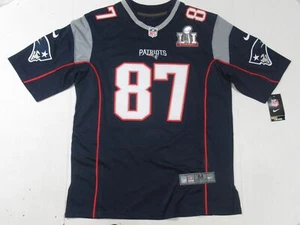 Rob Gronkowski #87 New England Patriots Super Bowl LI 51 Jersey Navy Blue - Picture 1 of 4