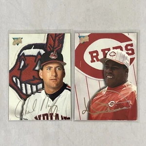 Lot of 2 1993 Leaf Studio MLB Cards 203 Charles Nagy & 162 Kevin Mitchell - Picture 1 of 5