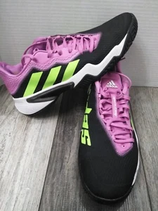 Adidas Barricade Scarpe da Tennis Uomo - Nero/Verde/Viola AGY1445 Taglia 11 (A+) - Foto 1 di 16