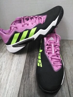 Adidas Barricade Hombres Tenis Zapatos - Negro/Verde/Púrpura AGY1445 Talla 11 (A+) Foto 1 de 4