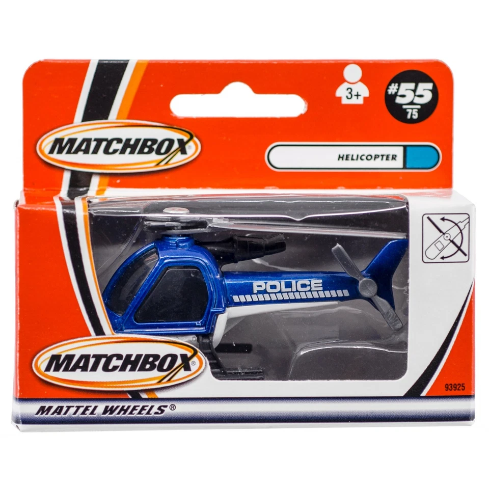 Matchbox Australia Release #55 Police Helicopter Blue 1:110 New In Box 2001 - Image 1 of 1