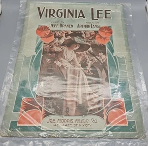1915 Virginia Lee Collectible Sheet Music Branen & Lange - Picture 1 of 5