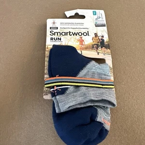 SmartWool Run Targeted Cushion Pattern Low Ankle Socks Gray Small - Picture 1 of 5