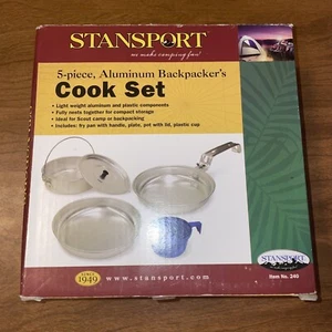 Stansport 5 Piece Aluminum Cook Set,Camping, Hiking,Outdoors, Portable - Picture 1 of 21