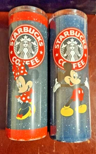 Mickey Mouse y Minnie Mouse -- Starbucks -- Vasos flacos de 20 oz --- Lote 2313 - Imagen 1 de 6