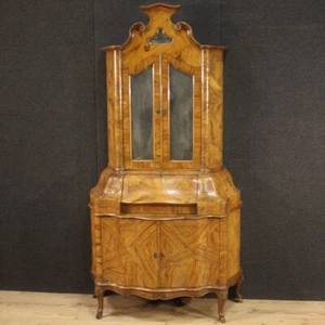 Trumeau Venetian Wood Mirror Furniture Cupboard Desk Secretary Desk Xx Century - Picture 1 of 12