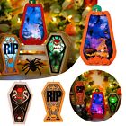 Halloween Decorations Festival With Lights Wooden Pendant Pumpkin Wooden Box