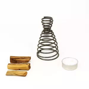 Kit Set Incenso Palo Santo 3 Bastoncini Legno Naturale 5 cm + Supporto Diffusore - Foto 1 di 8