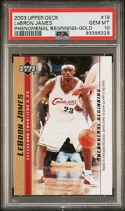 2003 Upper Deck LeBron James #19 Phenomenal Beginnings Gold PSA 10 - Picture 1 of 2