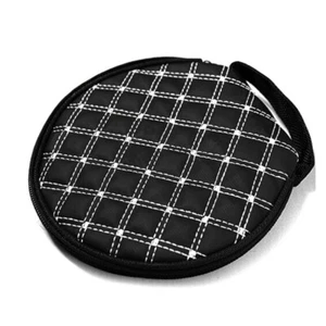 Portable Round Zippered PU Storage Case DVD VCD Cars - Afbeelding 1 van 3