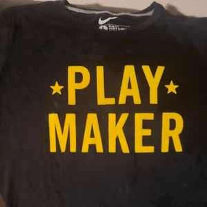 Ladies Nike slim fit t shirt size large. Play Maker Black and Yellow - Picture 1 of 4