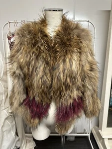 Zadig & Voltaire Raccoon Fur Coat Size XS - Picture 1 of 5