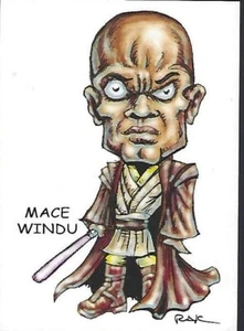 RAK (Robert A Kraus) art card of Star Wars Series 1 MACE WINDU - Picture 1 of 1