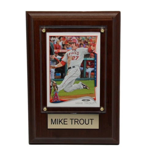 Mike Trout Los Angeles Angels 4" x 6" Baseball Card Plaque Cover