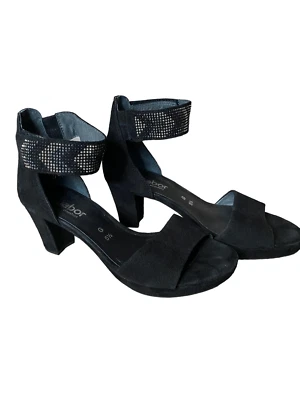 Zapatos Gabor Comfort con correa al tobillo de gamuza con punta abierta Foto 1 de 4