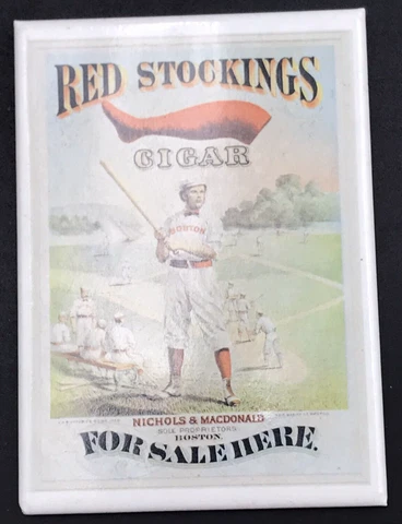2014 George Wright Red Stockings Cigar Poster 1874 Magnet Robert Edward Auction Cover
