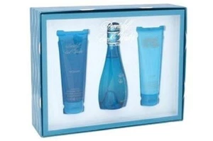 COOL WATER WOMAN 100ML GIFT SET 3PC EDT SPRAY FOR WOMEN BY DAVIDOFF - Picture 1 of 1