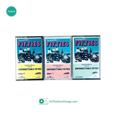 Unforgettable Fifties Compilation Cassette Tapes 1988 Vol 1, 2, 3 Heartland 50s - Image 1 of 4