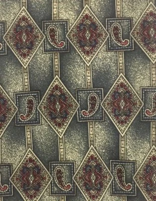 Italian Silk Mens Tie Green Paisley Diamond Savile Row - Image 1 of 4