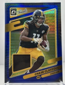 2021 Donruss Optic Chase Claypool Optic Threads Blue Hyper Patch #TH-16 - Picture 1 of 2