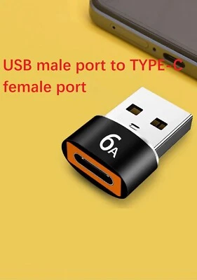 NEW USB 2.0 male port to Type-C female port,Type C to A USB charger connector - Image 1 of 4