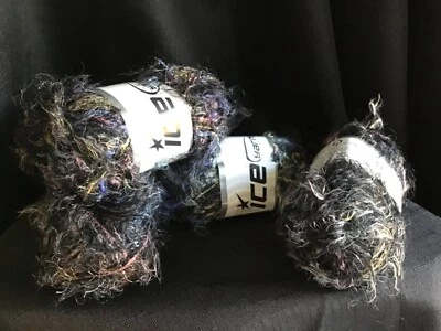 4 Balls ICE Long Black Eyelash w/ shades of Pink, Blue and a Beige/Yellow - Image 1 of 3