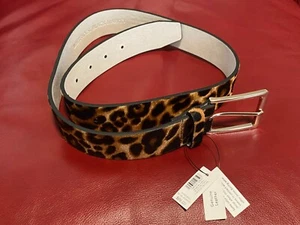 White House Black Market Leopard Print Haircalf Leather Belt STYLE: 570320550 - Picture 1 of 11