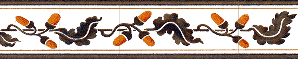 Фреска керамический фартук ар-нуво кайма плитка #549 - Изображение 1 из 1